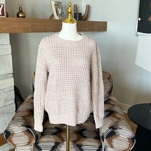 Evereve John + Jenn Light Pink Chunky Sweater